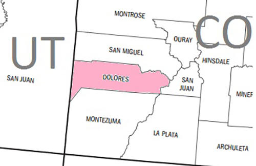 Map of Dolores County